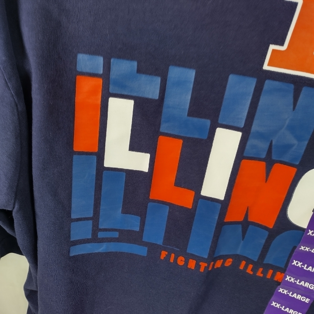 fighting illini Men's Size 2xl  University Team Gear Shirt Big Print - Picture 4 of 10